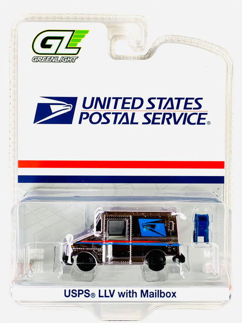 Greenlight USPS United States Postal Service LLV With Mailbox Chrome Chase