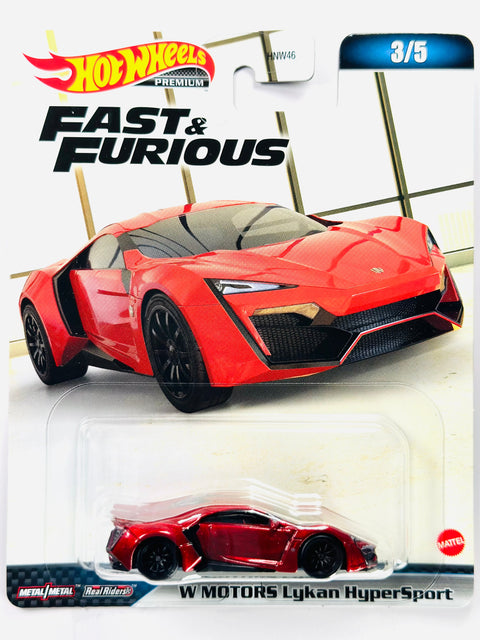Hot Wheels 2023 Fast & Furious Case B W Motors Lykan Hypersport