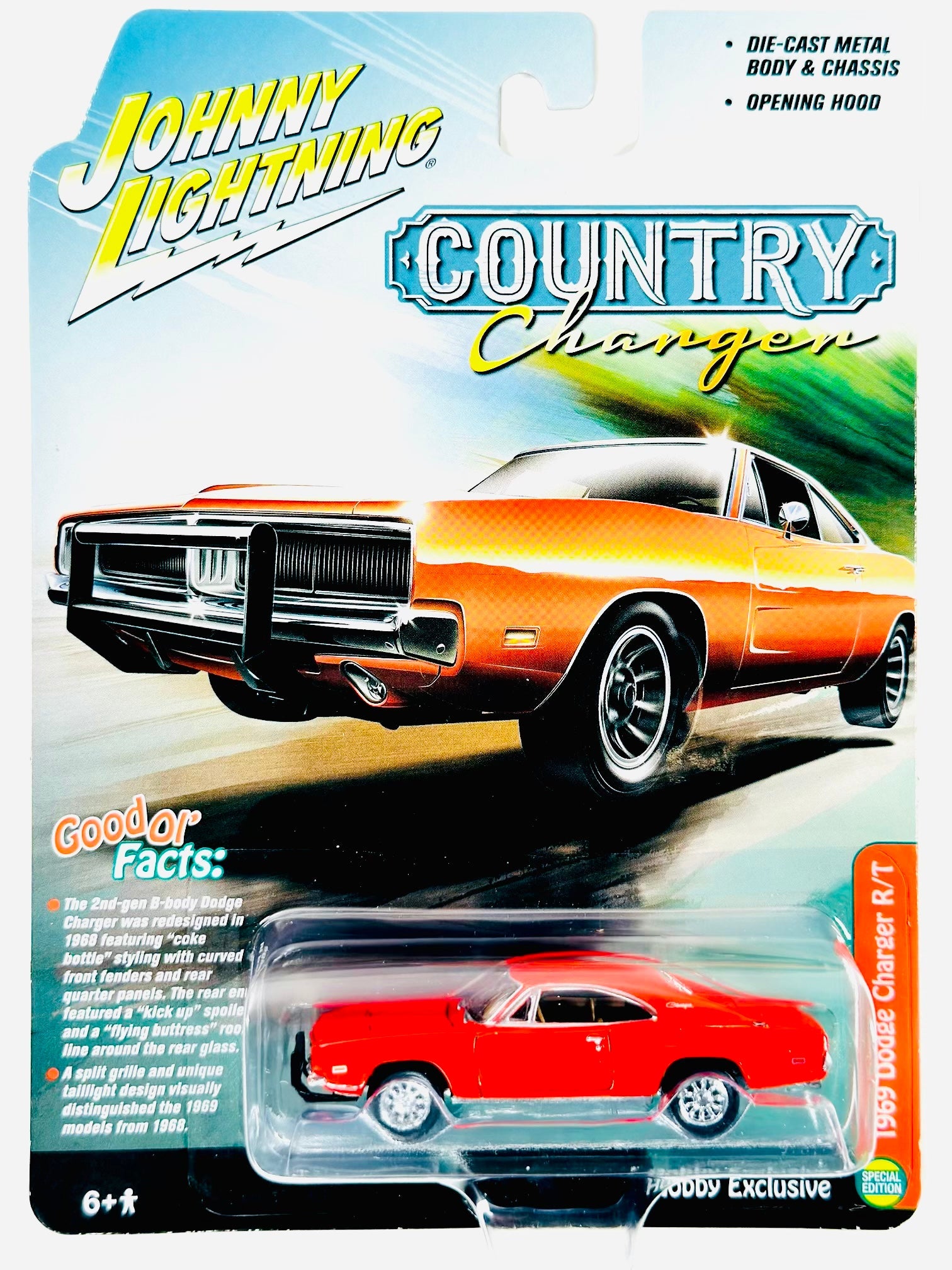 ジョニーライトニング　1969 ダッジ・チャージャー R/T Johnny Lightning Country Charger 1969 Dodge Charger R/T – Jcardiecast