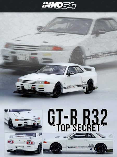 Inno64 Factory Sealed Nissan Top Secret VR32 GTR White – Jcardiecast