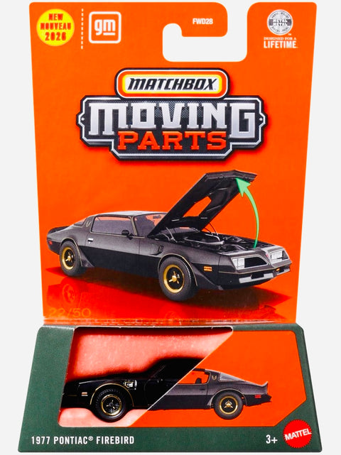 Matchbox 2026 Moving Parts Case M '77 Pontiac Firebird Trans AM