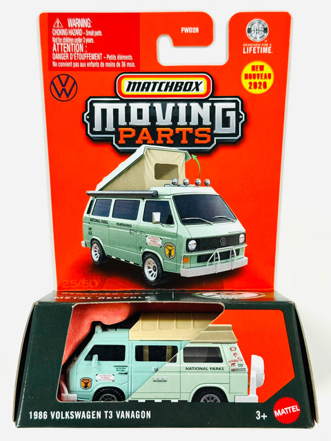 Matchbox 2026 Moving Parts Case P 1986 National Parks Volkswagen T3 Vanagon