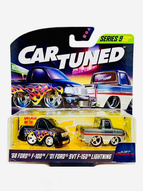 CarTuned 2-Pack Series 9 Just Truck'n 1968 Ford F-100 Truck & 2001 Ford SVT F-150 Lightning Truck