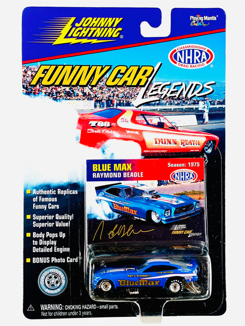 Johnny Lightning Funny Car Legends 1975 Blue Max Raymond Beadle - Damaged Card/Blister