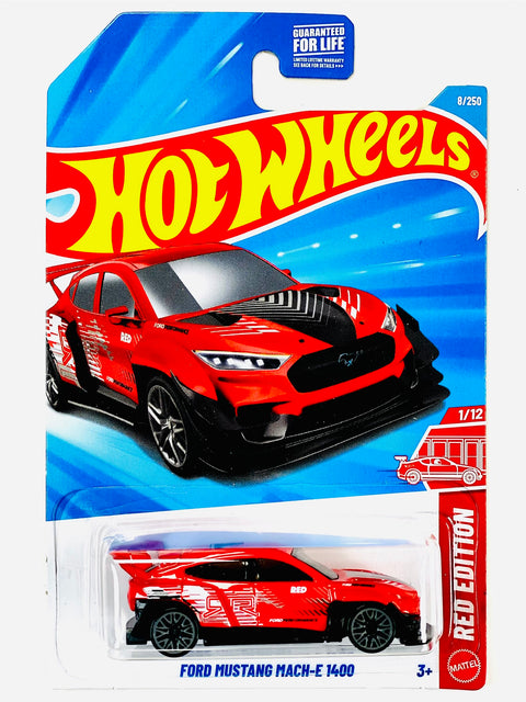 Hot Wheels Red Edition Ford Mustang Mach-E 1400 (8/250) - Damaged Card