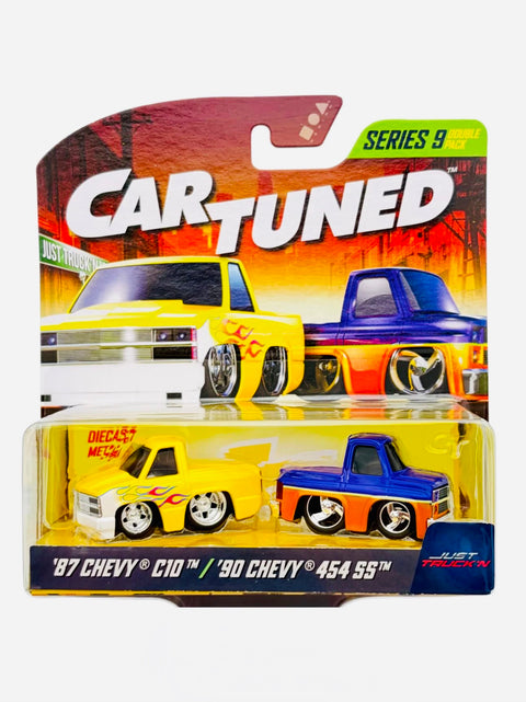 CarTuned 2-Pack Series 9 Just Truck'n  1987 Chevy C10 Truck & 1990 Chevy 454 SS Truck