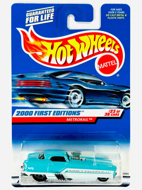 Hot Wheels 2000 First Editions Metrorail (23/36) - Damaged Card/Blister