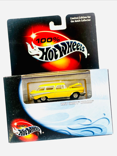 Hot Wheels Cool Collectibles 1957 Chevy Nomad Yellow - Rubberband Residue/Damaged Box