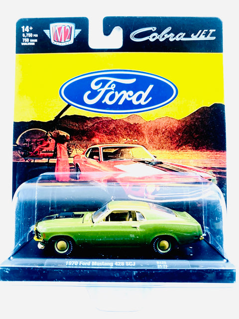 M2 Machines Cobra Jet 1970 Ford Mustang 428 SCJ Chase - Damaged Card