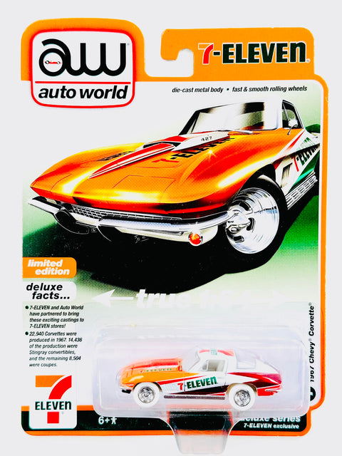 Auto World 7-Eleven 1967 Chevy Corvette Chase - Damaged Card/Blister