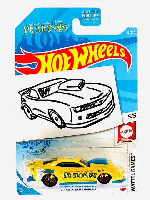 Hot Wheels Mattel Games Pictionary '10 Pro Stock Camaro (5/5) - Soft Corners
