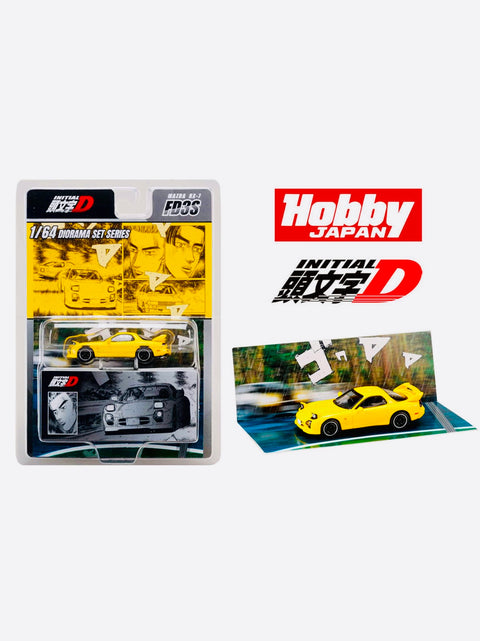 Initial D Hobby Japan Diorama Set Series MAZDA RX7 FD3S Project D Keisuke Takahashi VS Wataru Akiyama