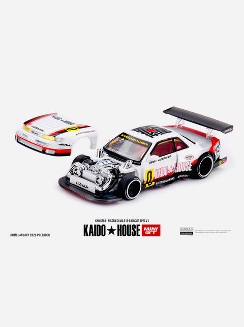 Mini GT x Kaido House Collab Factory Sealed Nissan Silvia S13-R Circuit Spec V1 #251