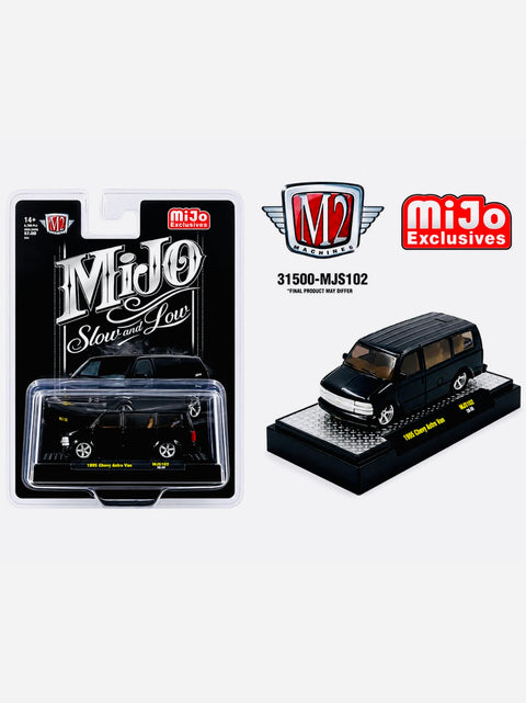 M2 Machines Mijo Exclusive 1995 Chevrolet Astro Van Custom Slow & Low Black