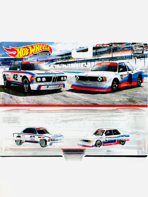 Hot Wheels 2023 Target Exclusive 2 Pack '73 BMW 3.0 CSL Race Car & BMW 320 Group 5 - Damaged Card