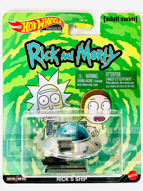 Hot Wheels 2023 Retro Entertainment Case Q Rick and Morty Rick's Ship - Damaged Card