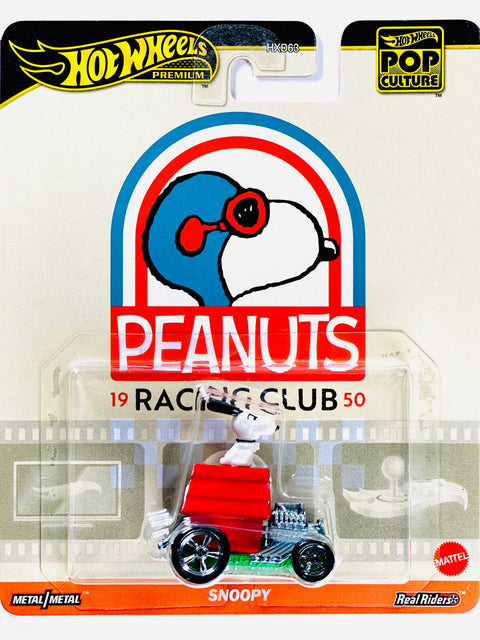 Hot Wheels 2024 Pop Culture Case B Peanuts 1950 Racing Club Snoopy - Damaged Card