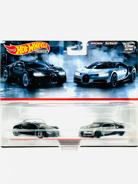 Hot Wheels 2024 Target Exclusive 2 Pack Bugatti Veyron & '16 Bugatti Chiron - Damaged Card/Blister