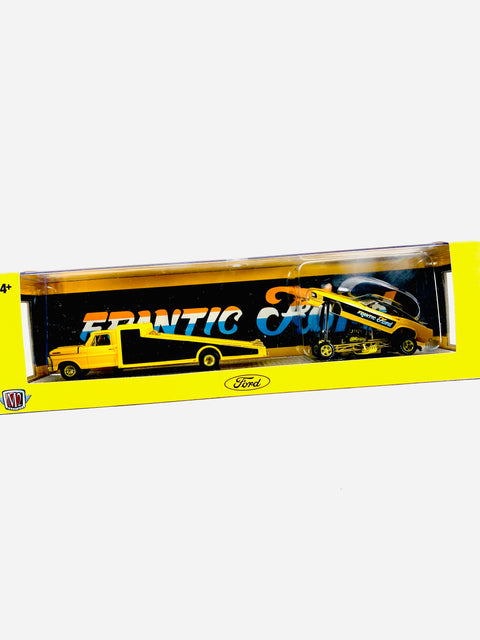 M2 Machines Auto Haulers Frantic Ford 1969 Ford F-350 & 1969 Ford Mustang Funny Car Chase