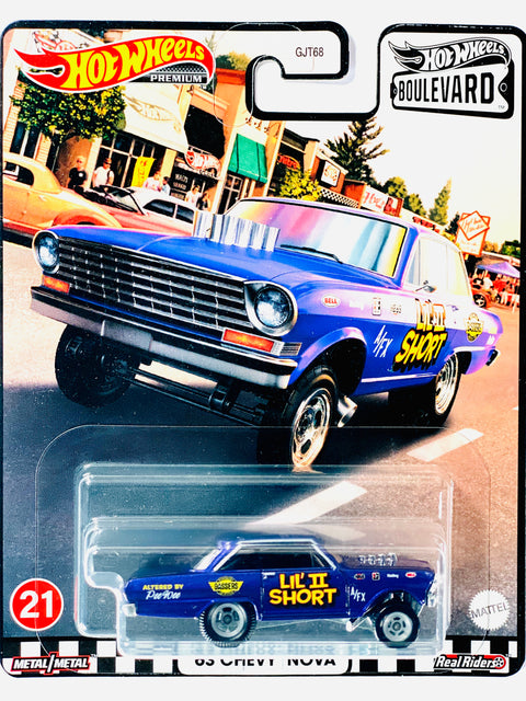 Hot Wheels 2021 Boulevard '63 Chevy Nova #21 - Damaged Card
