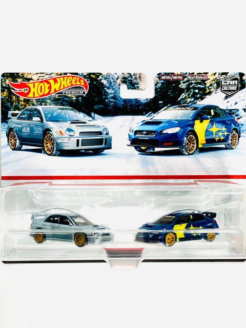 Hot Wheels 2024 Target Exclusive 2 Pack Subaru Impreza WRX & '16 Subaru WRX STi - Damaged Card/Blister