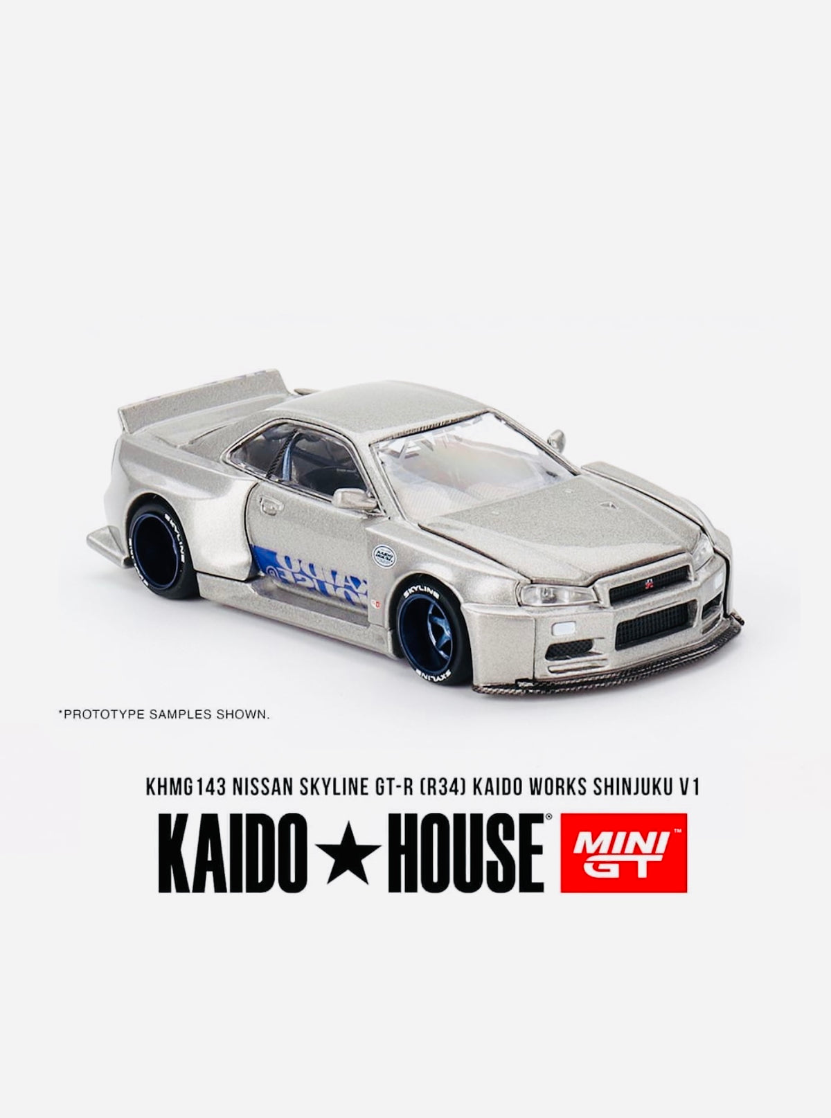 NISSAN SKYLINE GT-R KAIDO WORKS  街道ハウス MINI GT x KAIDO HOUSE 143 Nissan Skyline GT-R R34 Kaido