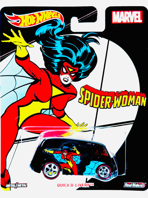 Hot Wheels Pop Culture Women of Marvel Spider-Woman Quick D-Livery