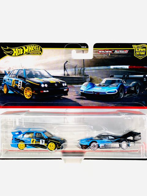 Hot Wheels 2024 Target Exclusive 2 Pack Volkswagen Jetta MK3 & Volkswagen ID R - Damaged Card