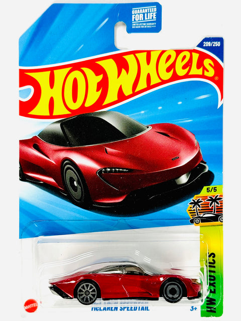 Hot Wheels HW Exotics McLaren Speedtail Red (209/250) - Damaged Card/Blister
