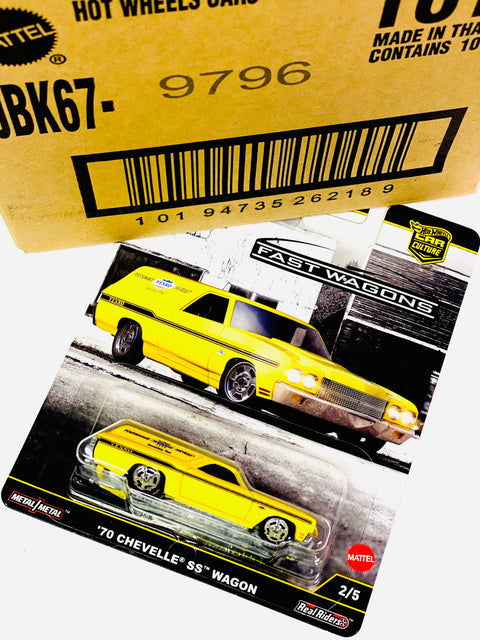 Hot Wheels 2025 Car Culture Fast Wagons '70 Chevelle SS Wagon Factory Sealed Solid Pack (10 Cars)
