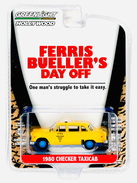 Greenlight Walmart Exclusive Hollywood Ferris Bueller's Day Off 1980 Checker Taxicab Chase