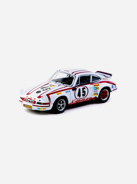 Tarmac Works x Schuco Collab 64 Porsche 911 Carrera RSR 2.8 24h Le Mans 1973 #45 Winner