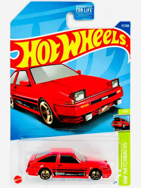 Hot Wheels HW Hatchbacks Toyota AE86 Sprinter Trueno Red (17/250) - Damaged Card/Blister