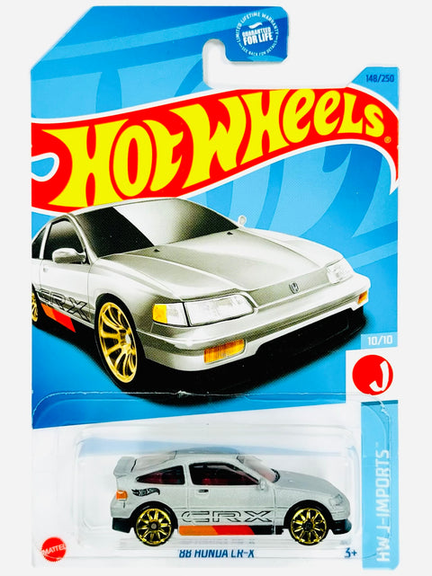 Hot Wheels HW J-Imports '88 Honda CRX Silver (148/250) - Damaged Card/Blister