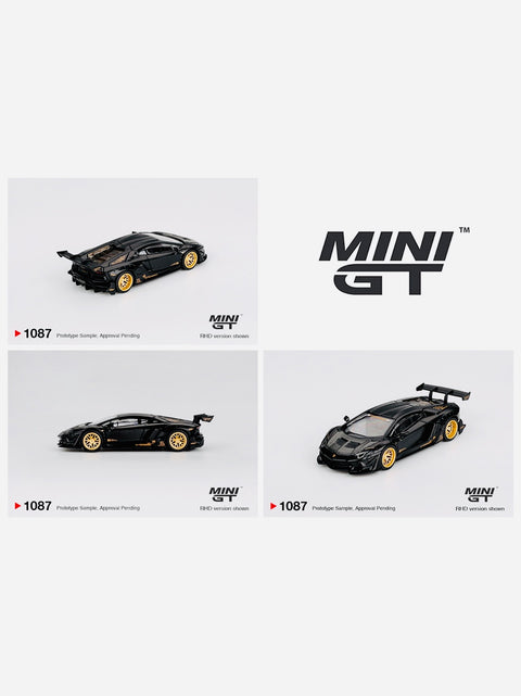 Mini GT LB-WORKS Lamborghini Aventador Matte Black #1087