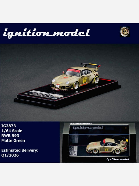 Ignition Model Factory Sealed RWB 993 Matte in Green