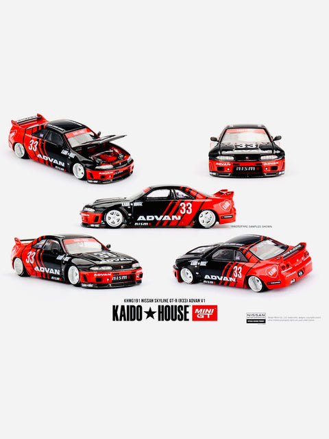 Mini GT x Kaido House Collab Factory Sealed Nissan Skyline GT-R (R33) Kaido Works ADVAN #191