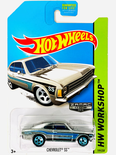Hot Wheels 2014 HW Workshop ZAMAC Chevrolet SS (199/250) - Damaged Card
