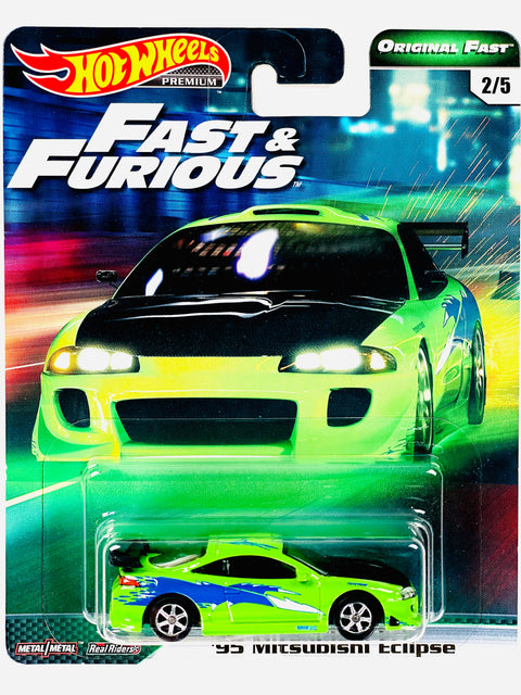 Hot Wheels 2017 Fast & Furious Original Fast '95 Mitsubishi Eclipse - Damaged Card