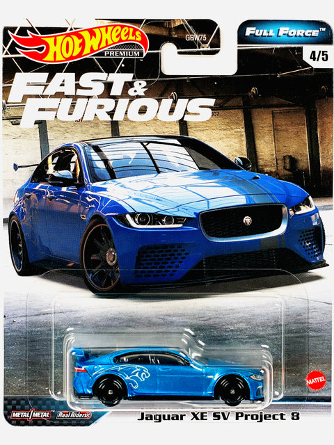 Hot Wheels 2020 Fast & Furious Full Force Jaguar XE SV Project 8 - Damaged Card/Blister