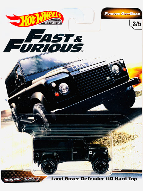 Hot Wheels 2019 Fast & Furious Furious Off-Road Land Rover Defender 110 Hard Top - Damaged Card