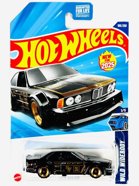 Hot Wheels Wild Widebody BMW 635 CSi Black (185/250) - Damaged Card/Blister
