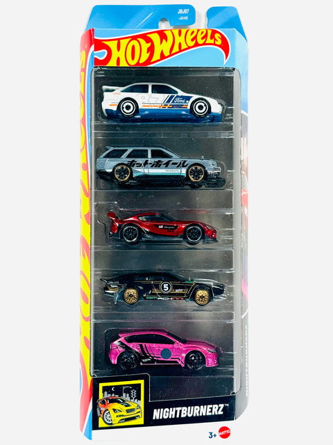 Hot Wheels 2025 Nightburnerz 5-Pack - Damaged Box