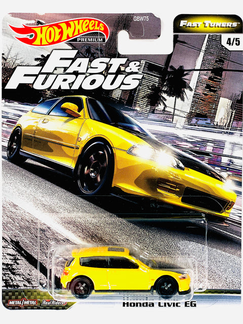 Hot Wheels 2020 Fast & Furious Fast Tuners Honda Civic EG - Damaged Card