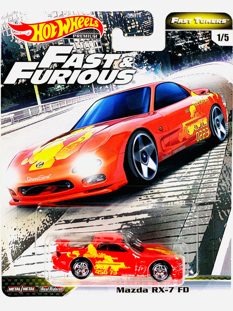 Hot Wheels 2020 Fast & Furious Fast Tuners Mazda RX7 FD - Damaged Card