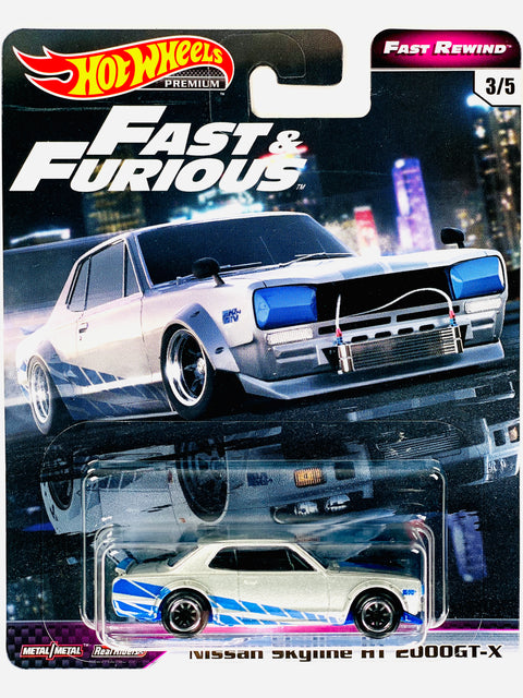Hot Wheels 2019 Fast & Furious Fast Rewind Nissan Skyline HT 2000GT-X - Damaged Card