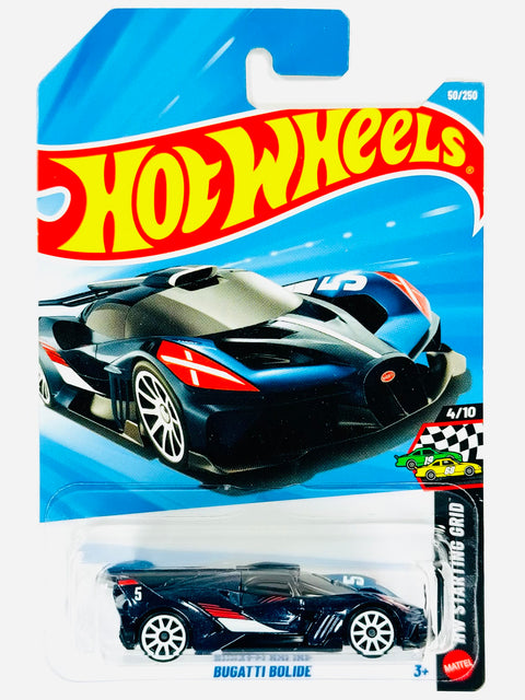 Hot Wheels HW Starting Grid Bugatti Bolide Dark Blue (50/250) - Damaged Card/Blister