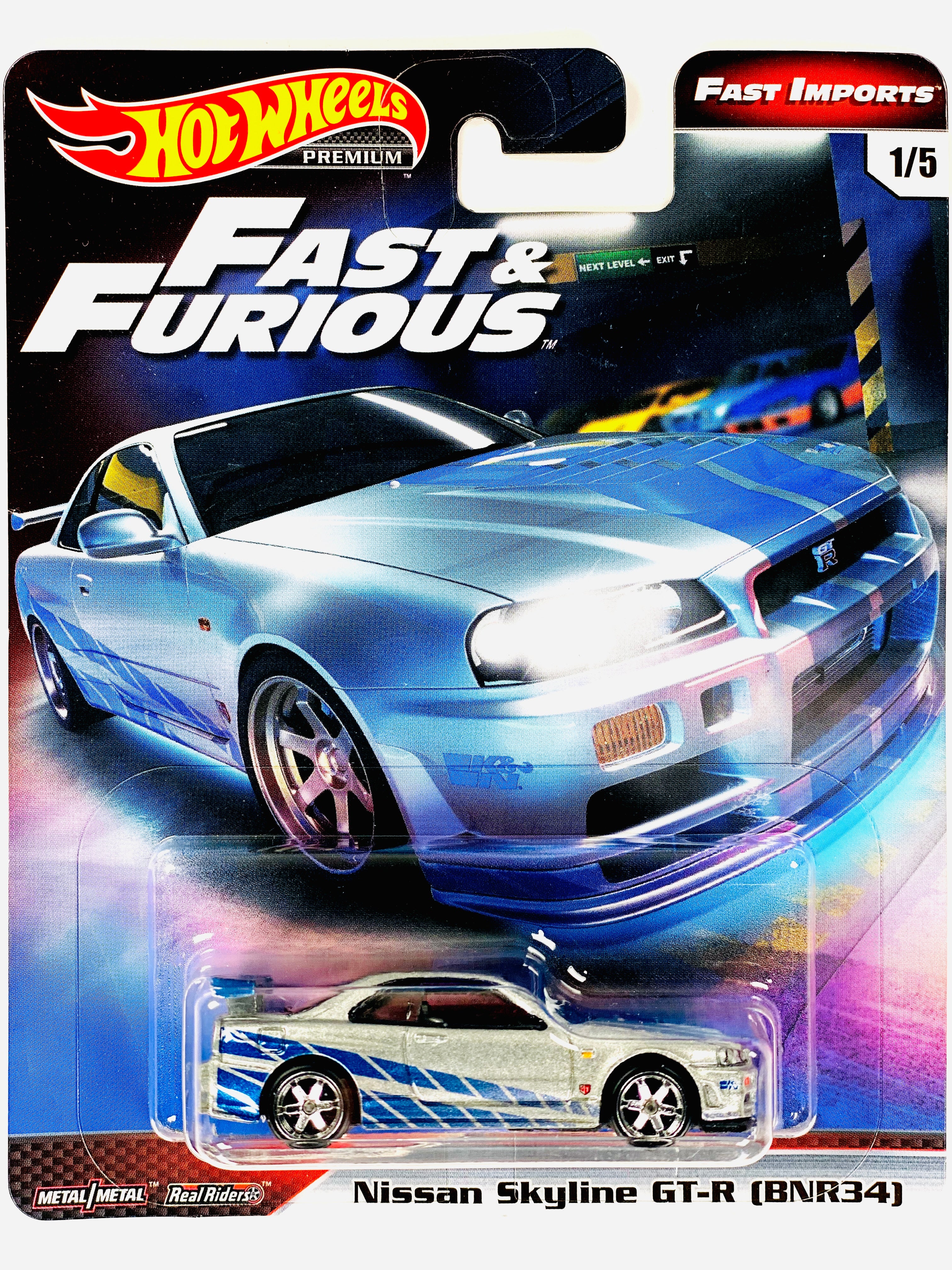 レア HW 日産スカイラインGT-R BNR34 Fast & Furious 2023 Hot Wheels Fast & Furious Series 2 #2 Nissan Skyline GT-R