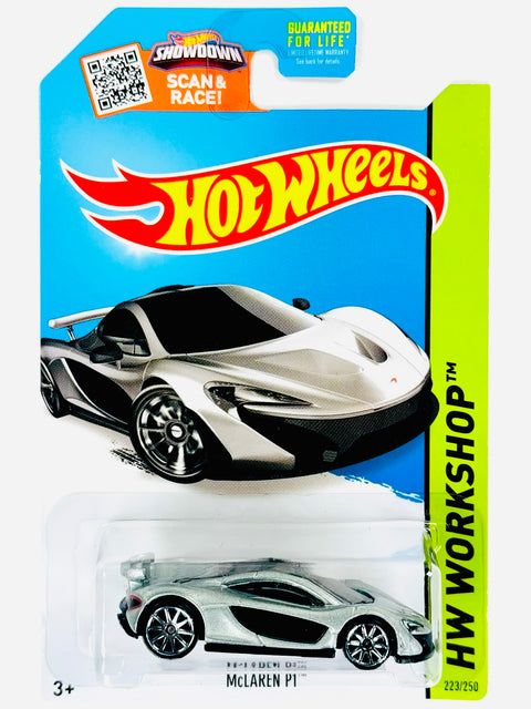 Hot Wheels HW Workshop McLaren P1 Silver (223/250) - Damaged Card/Blister