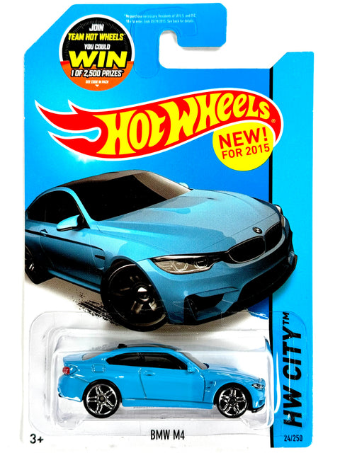 Hot Wheels HW City BMW M4 Blue (24/250) - Damaged Card
